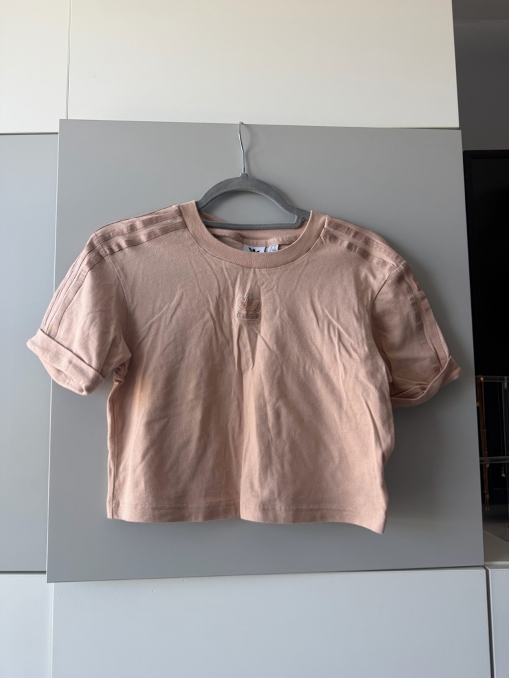 adidas Peach Cropped Short Sleeve Tee
